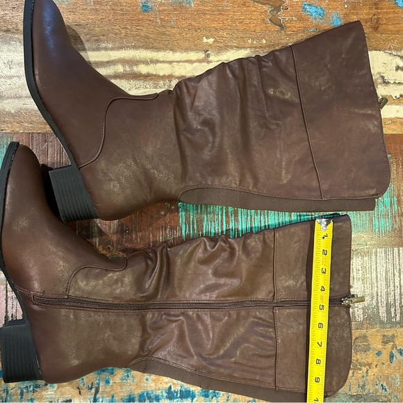 Lane Bryant 11 Wide Calf Brown Tall Knee High Boots - New NWOT - Picture 3 of 4